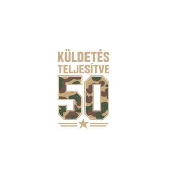 Küldetés teljesítve 50 minta fekete pólón