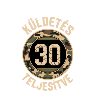 Küldetés teljesítve 30 minta fekete pólón