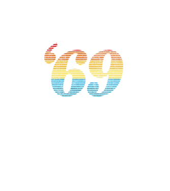 Retro születésnap 1969 minta türkiz pólón
