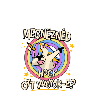 Hol vagyok unikornis minta fehér pólón