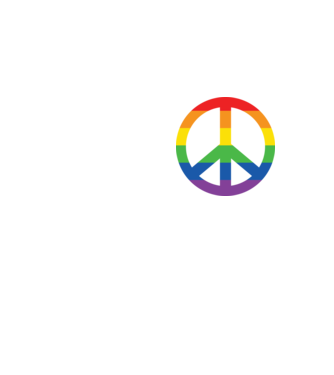 Peace pride minta neonsárga pólón
