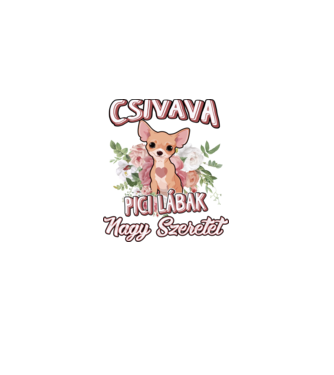 Floral csivava minta fehér pólón