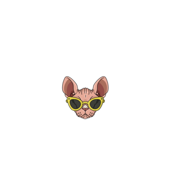 cool cats have no hair minta fekete pólón