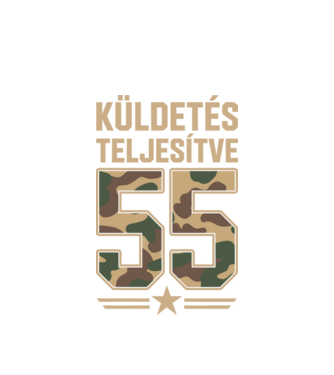 Küldetés teljesítve 55 minta fehér pólón