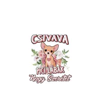 Floral csivava minta fehér pólón