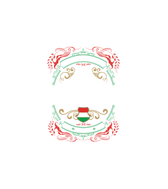 Magyar fajta vizsla minta fehér pólón