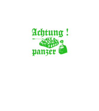 Achtung Panzer minta fehér pólón