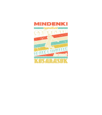 Retro nmindenki egyenlő kosaras   minta fekete pólón