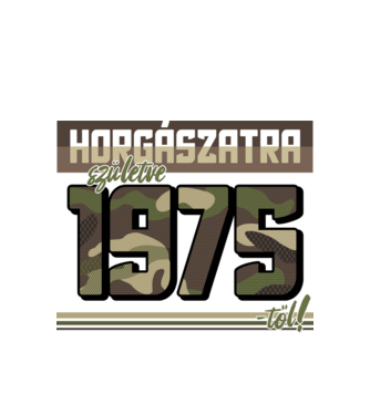Horgászatra születve - 1975 minta fehér pólón