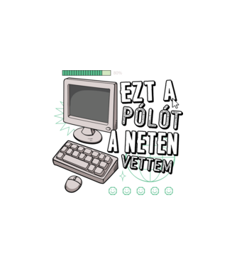 Ezt a pólót a neten vettem minta fehér pólón
