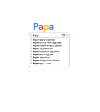 Google keresés PAPA  minta türkiz pólón
