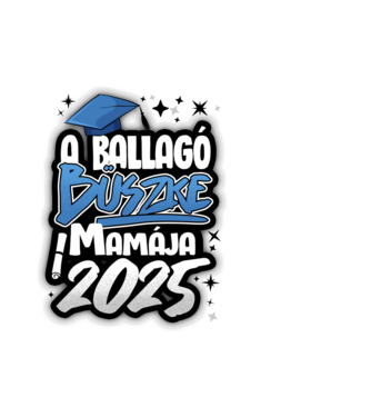 Ballagó büszke mamája minta fehér pólón