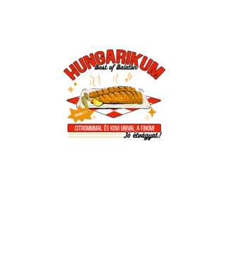 Hekk Hungarikum minta fehér pólón