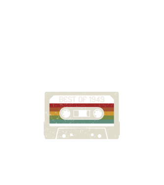 retro tape 1949 vintage minta fekete pólón