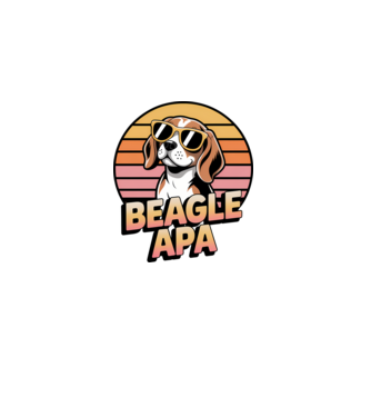 Beagle Apa minta fekete pólón