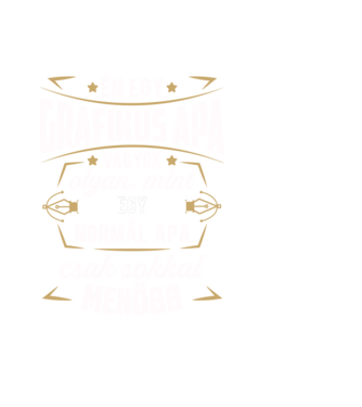 Menő Grafikus apa minta fekete pólón