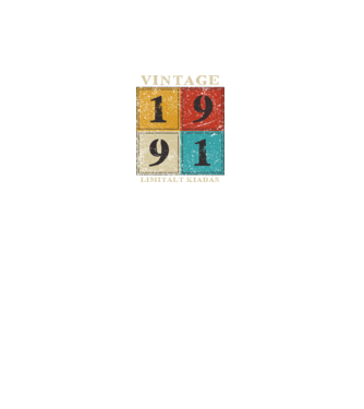 vintage_1991_limitált_világos minta fekete pólón