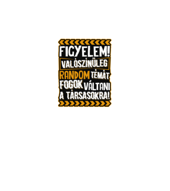 Figyelem társasjáték fan minta fekete pólón
