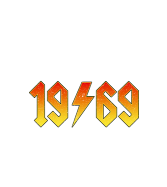 Rock születésnap 1969 Szeptember minta fekete pólón