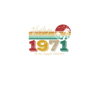 vintage 50 éve vagyok tökéletes minta fekete pólón