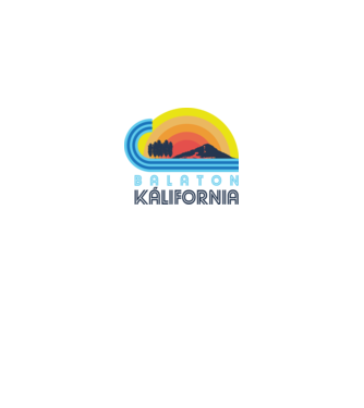 Balaton Kálifornia retro minta fehér pólón