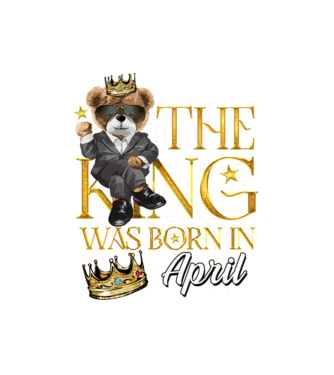 The king was born int APRIL minta fehér pólón