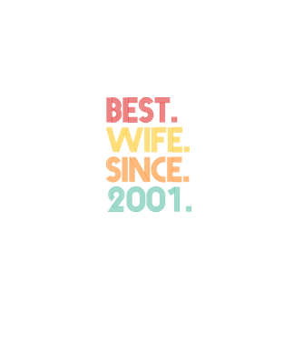 best wife since 2001 retro minta fekete pólón