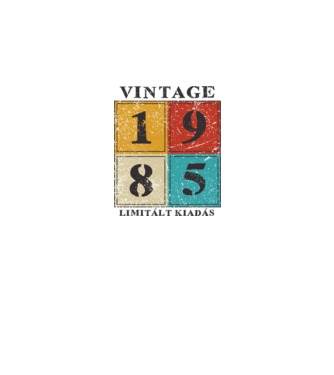 Vintage limitált - 1985 minta fehér pólón