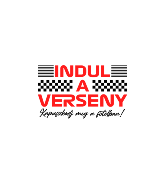Indul a verseny! minta fehér pólón