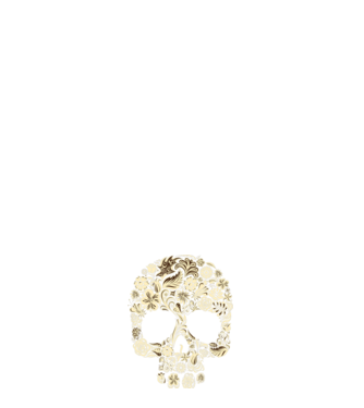 flowerskull minta világos rózsaszín pólón