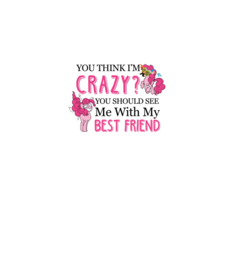 Crazy Friend Unicorn minta fehér pólón