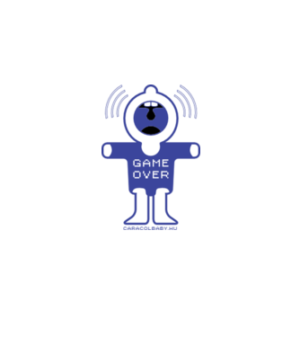 game over minta fehér pólón