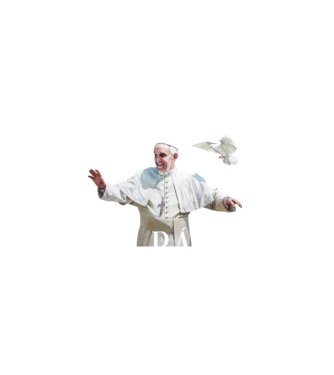 Ferenc Pápa 2021 minta fehér pólón