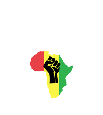 Africa Fist minta narancssárga pólón