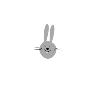 rabbit minta szürke pólón