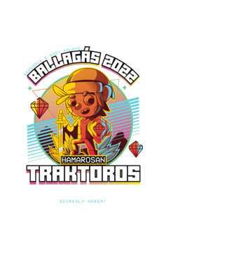 Arcade Jövőbeli szakmás traktoros minta fekete pólón