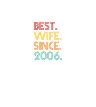 best wife since 2006 retro minta fekete pólón