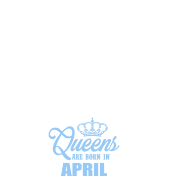 Queens are born in - April minta sötétkék pólón