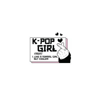 K-POP FANGIRL minta szürke pólón