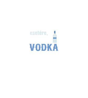 Vészhelyzet esetére a vércsoportom vodka minta fekete pólón