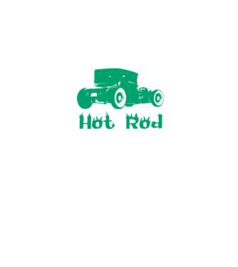Hot rod 06 minta fehér pólón