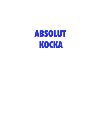 Absolut Kocka minta fehér pólón