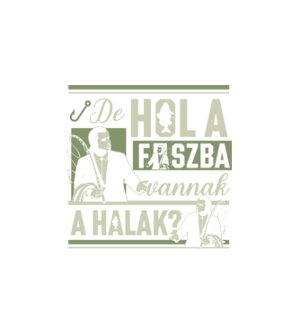 Hol a fszba vannak a halak minta fehér pólón
