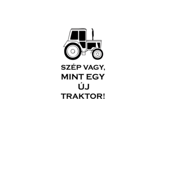 új traktor minta szürke pólón