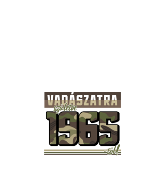 Vadászatra születve 1965-től! minta fekete pólón