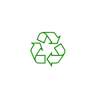 recycling 2 minta fehér pólón