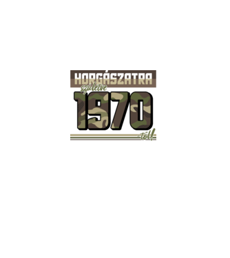 Horgászatra születve - 1970 minta fekete pólón