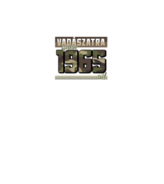 Vadászatra születve 1965-től! minta fekete pólón