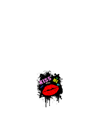 KISS ME 7A minta fehér pólón