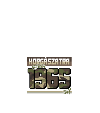 Horgászatra születve - 1965 minta fehér pólón